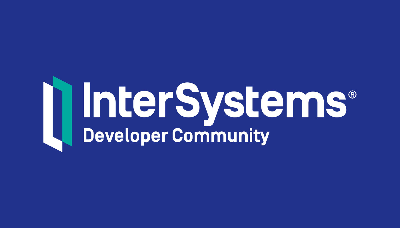 Developer Community in Portuguese for InterSystems IRIS, Caché ...